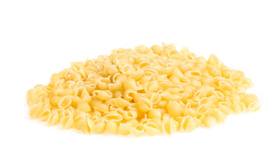 Heap of raw pasta (conchiglie)