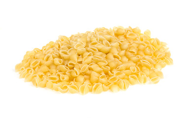 Heap of raw pasta (conchiglie)
