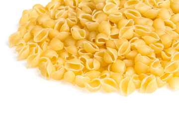 Heap of raw pasta (conchiglie)