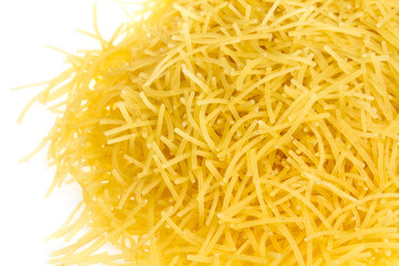 italian pasta (macaroni) isolated on white background