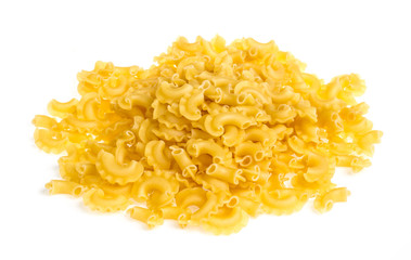 italian pasta (macaroni) isolated on white background