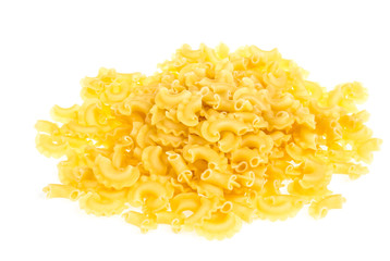 italian pasta (macaroni) isolated on white background