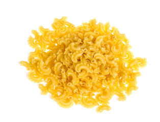 italian pasta (macaroni) isolated on white background