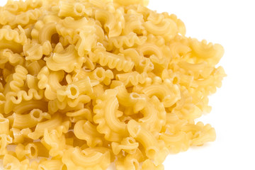 italian pasta (macaroni) isolated on white background