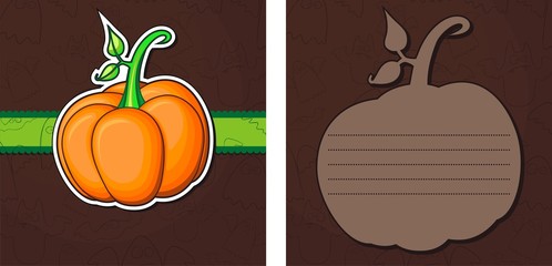 Halloween greeting cards,image of pumpkin