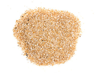 Pearl barley heap isolated on white