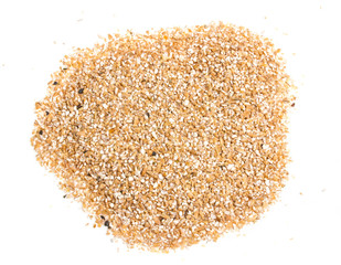 Pearl barley heap isolated on white