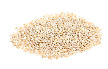 Pile of Pearl Barley isolated on white