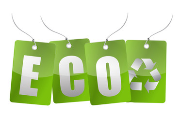 Obraz na płótnie Canvas eco green tags