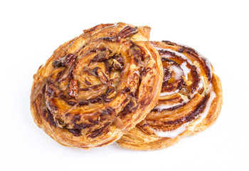 sweet bun isolated on white