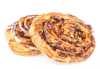 sweet bun isolated on white