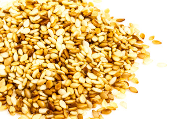 sesame heap on white background