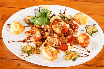 meat with vegetables