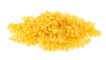 italian pasta (macaroni) isolated on white background