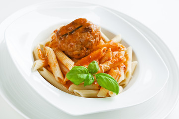 Pasta with meatball