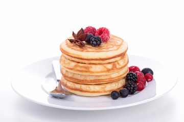 pancake with berries fruits