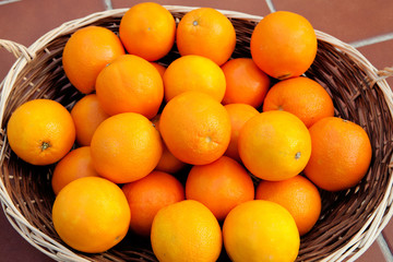 Basket full of oranges