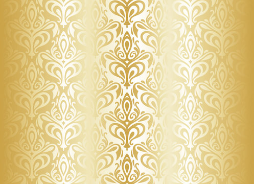 Bright gold luxury vintage wallpaper