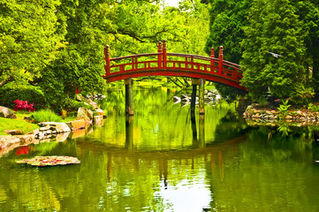 Bridge in japanese garden