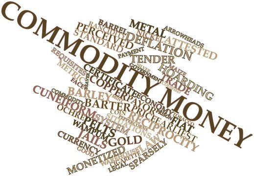 Word cloud for Commodity money