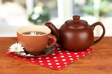 Camomile tea in cafe