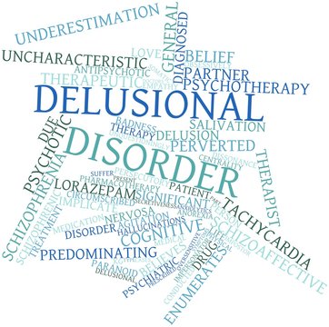 Word cloud for Delusional disorder