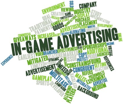 Word cloud for In-game advertising