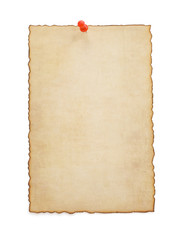 paper vintage parchment on white