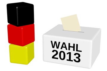 Fototapeta premium Deutschland Wahlurne 2013