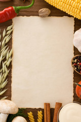 background for cooking recipes