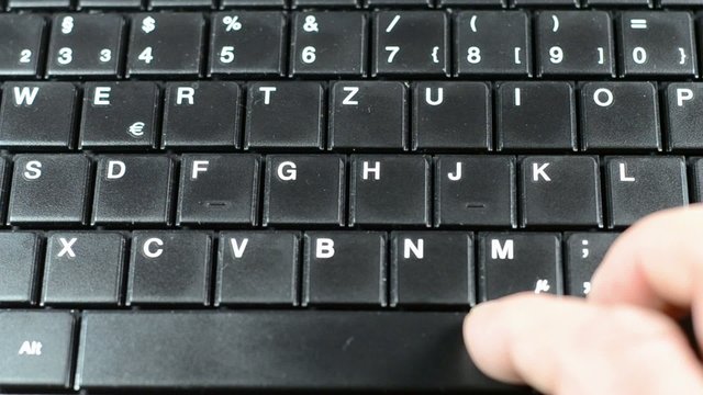 Eingaben am Keyboard eines PCs