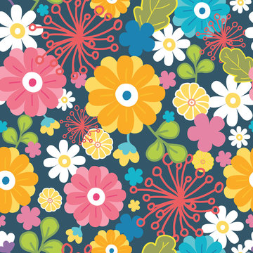 Vector colorful oriental seamless pattern background with hand © Oksancia