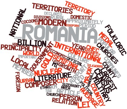 Word cloud for Romania