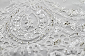 Detail of wedding dress