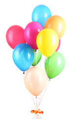 Fototapeta na wymiar Colorful balloons isolated on white