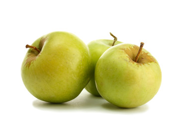 sweet apples, isolated on white