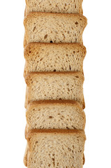 the row of bread crumbs