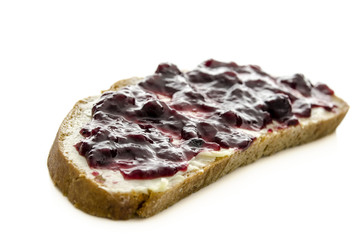 Bread slice with jam