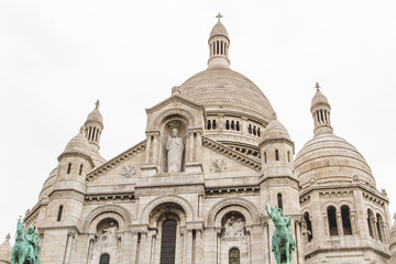 The external architecture of Sacre Coeur, Montmartre, Paris, Fra