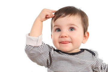 Baby thinking an idea