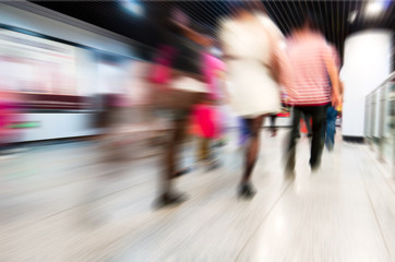 Fototapeta premium Subway station the crowd