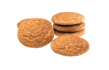Fototapeta na wymiar Heap of delicious cookies isolated on white background