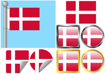 Flag Set Denmark