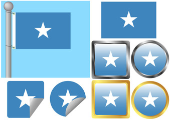 Flag Set Somalia