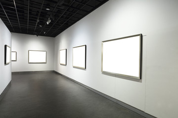 empty frames in museum
