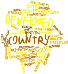 Word cloud for Developed country