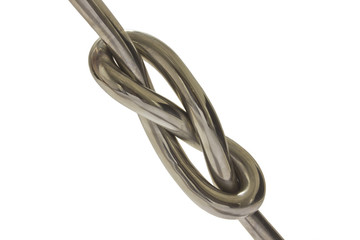 Obraz premium Sturdy knot of iron rod closeup
