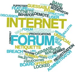 Word cloud for Internet forum