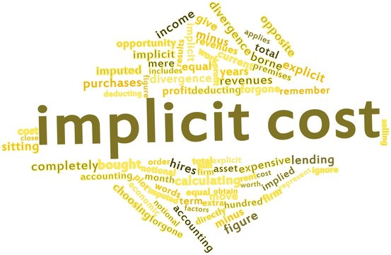 Word cloud for Implicit cost