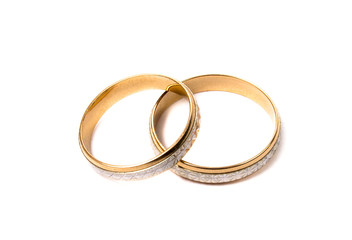 rings on the white background